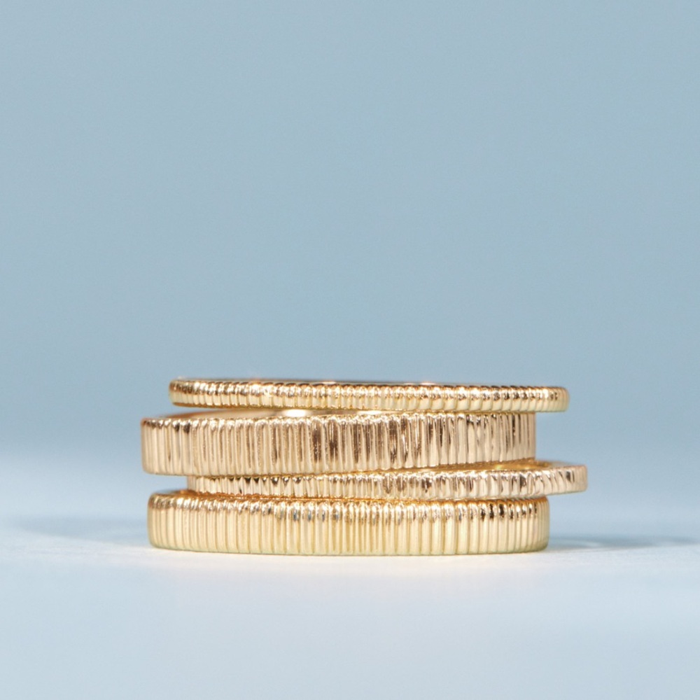 Catbird Jewelry Petite Gold Fountain Ring - Picture 10 of 16